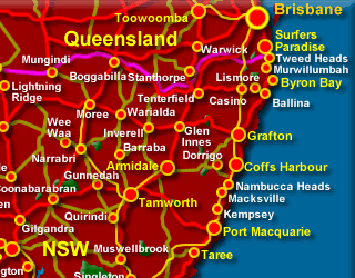 North East NSW Map - Click to Zoom
