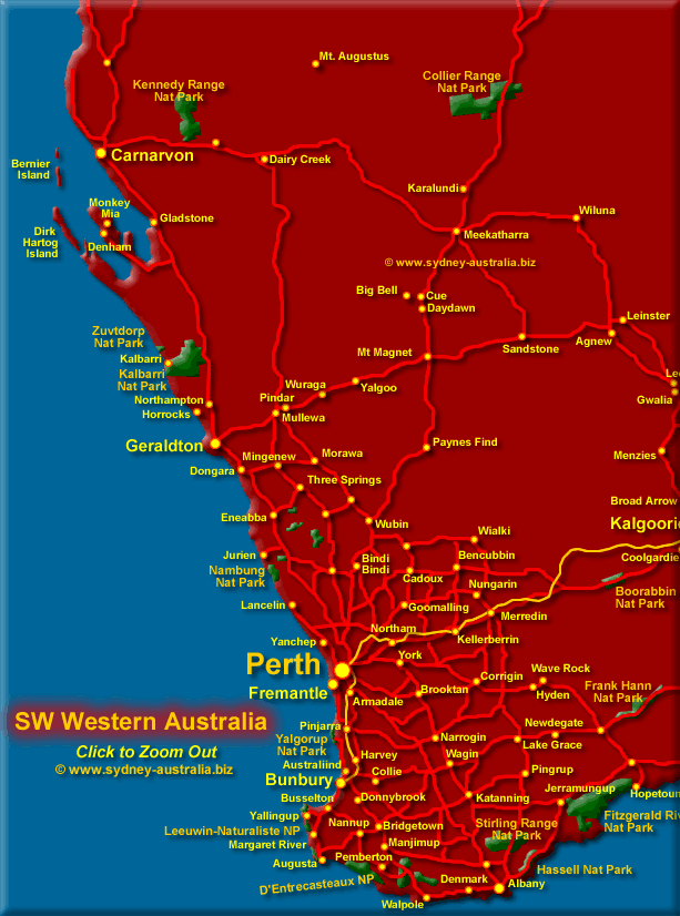 Map Of Sw Western Australia - Tybie Iolanthe